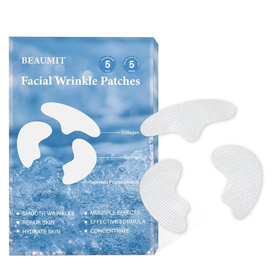 Forehead Wrinkle Patches & Smile Line Patches Overnight, jelly wrinkles patches with Collagen, Smoothing before dates or makeup, Gentle Facial Wrinkles for Day or Overnight, Skin Gifts for Women & Men