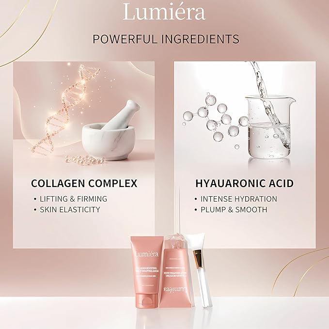 Collagen Mask, Mask Collagen Boosting Night Mask, Overnight Collagen Sleeping Face Mask, Brighten Skin Tone & Reduce Wrinkles, Easy Peel off Collagen Night Wrapping Facial Mask