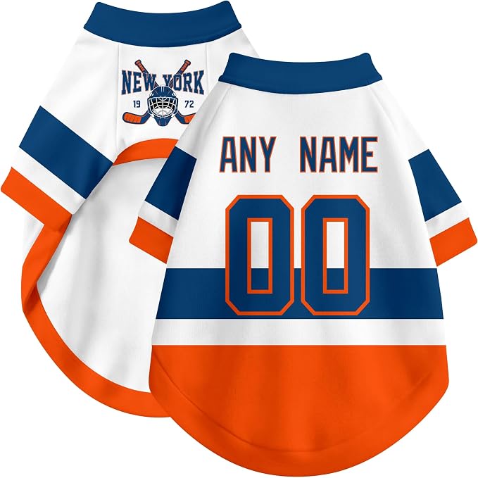 New York Dog Clothes Personalized Pet T Shirt for Dogs Gift | Custom Name Number Jersey Style Pet Shirt for Dog