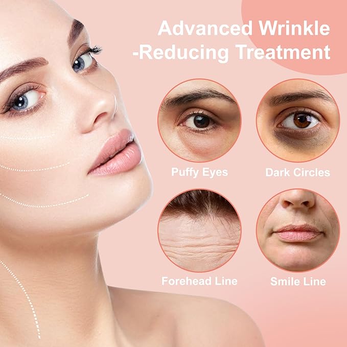 Micro Eye Patches, Under Eye Patches for Puffy Eyes, Dark Circles & Fine Lines, Deeply Hydrating Anti-Wrinkle Patches, Smooth Application Forehead & Smile Line Patches (1)