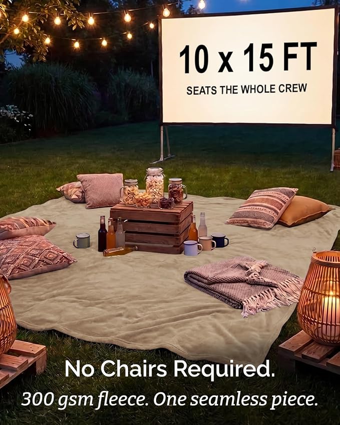Ultra Soft Fleece Blanket Giant Blanket Size - Flannel Fleece Luxury Blanket - Lightweight for Couch Bed Chair - Thick, Warm and Breathable - All Season Cozy, Oxford Tan