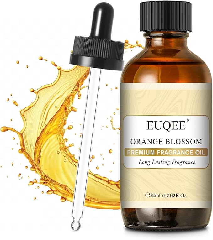 EUQEE Orange Blossom Fragrance Oil with Glass Dropper 2.02 Fl oz/60ml | Essential Oil for Diffuser, Soap Candle Making, Aromatherapy