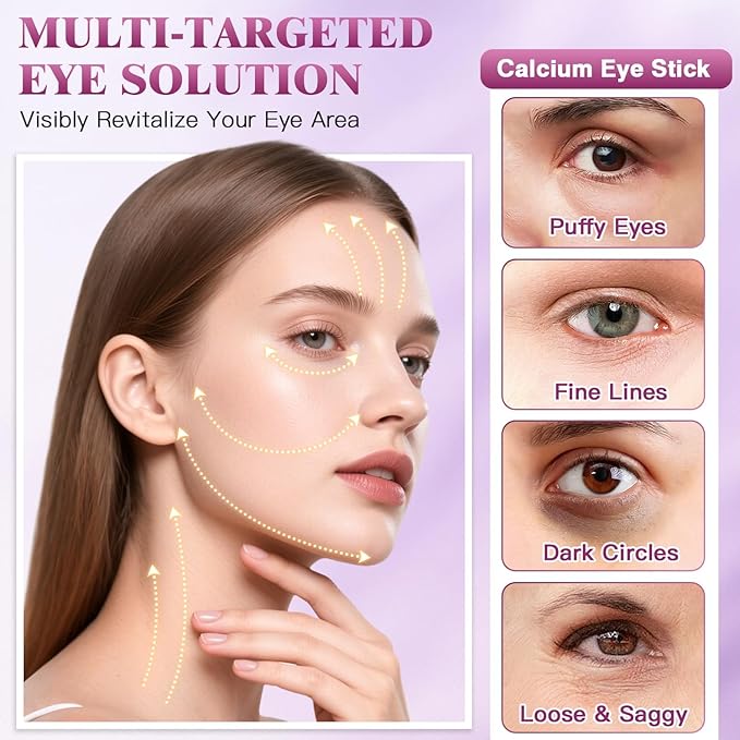 Auriela Calcium Volume Multi Balm,Calcium Multi Balm Stick,Anti Wrinkle,Anti-Aging,Long-Lasting Hydrating, Firming Skin, for Face, Eyes, Lips & Neck (Pack of 4)