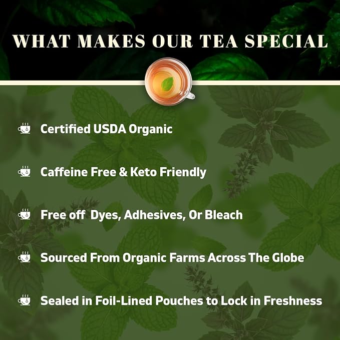 Oxify Organic Tulsi Mint Herbal Loose Tea- 16 oz (16 oz, Tulsi Mint)