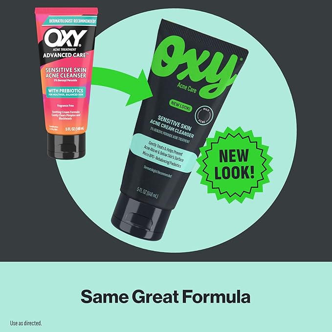Oxy Sensitive Skin Acne Cream Cleanser (Pack of 2)