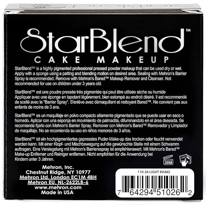 Mehron Makeup StarBlend Cake (2 oz) (Light Khaki)