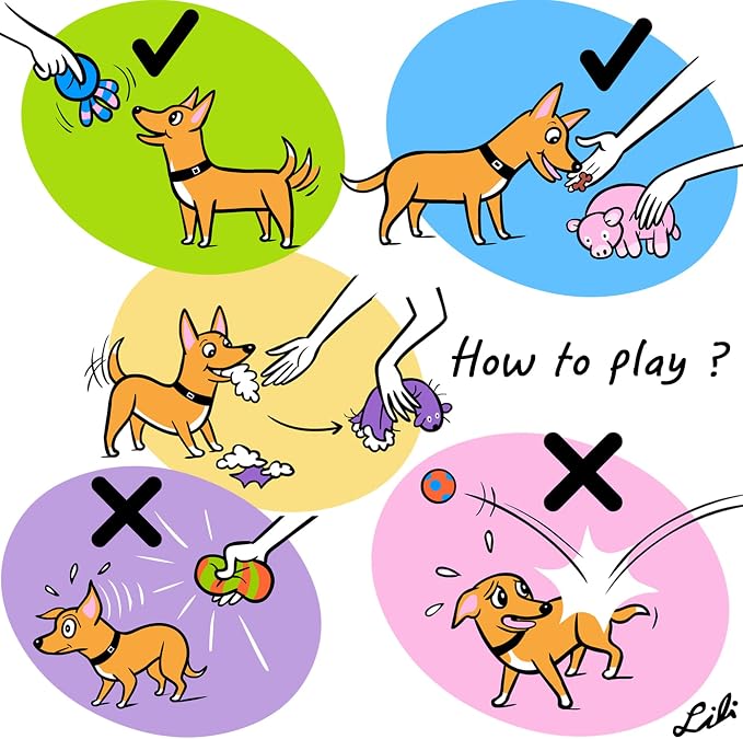 CHIWAVA 4PCS 2.4" Squeak Latex Puppy Toy Funny Animal Sets for Small Dog