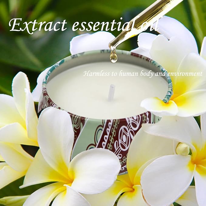 2 Pack Scented Candles, 2.5 oz Aromatherapy Candles for Home Scented, Natural Soy Candles with Floral Scents, Portable Small Jar Candle Set for Travel, Spa, Bath, Home Decor Tin Candle Pack