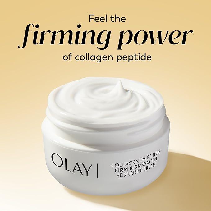 Olay Regenerist Collagen Peptide Face Moisturizer, Firm & Smooth Cream -Fragrance-Free - Hydrating, Firming, Anti-Aging, Anti-Wrinkle, Smoothing - Recyclable Sustainable Eco Jar, Non-Greasy, 2 Oz