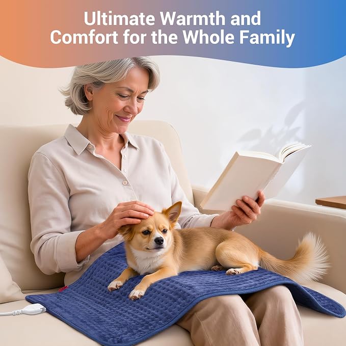 Comfytemp Extra Large Heating Pad for Back & Period, 33"x17" Electric Throw | Heated Pads for Neck/Shoulder/Leg, Birthday Day Gifts for Mom Dad Women Men, FSA Eligible HSA, Machine Washable, 2H Auto-Off