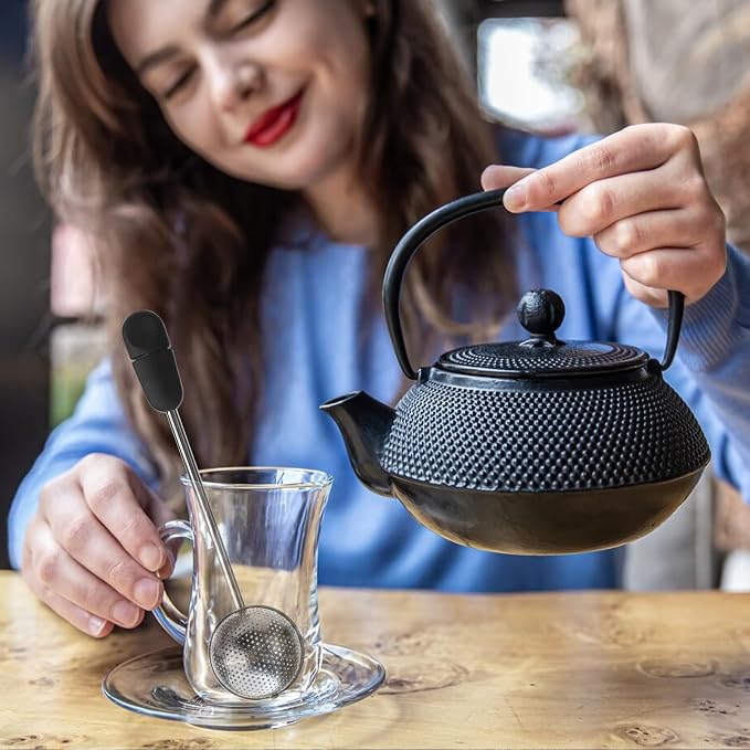 Numola Long Handle Twisting Tea Ball Stainless Steel, 2Pcs | Tea Ball Infuser for Loose Tea, Reusable Loose Leaf Tea Steeper, For Cup and Teapot