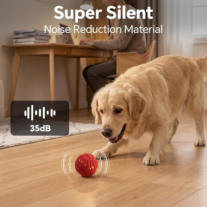 Interactive Dog Toys with Remote Control,Active Rolling Balls with 3 Play Modes, Auto-Moving, Bouncing, High-Resilience E-TPU Chew Resistant IPX6 Waterproof Indoor&Outdoor Use, Toys Dogs