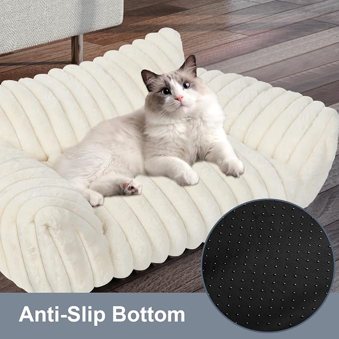 Cute Dog Couch for Medium Large Dogs,Dog Cat Couch Sofa,Dog Bed,L,Grey | Dog Couch Bed with Removable Washable Cover,Cute Fluffy Pet Sofa Cat Couch Bed,Washable Dog Bed Medium Large Size Dog