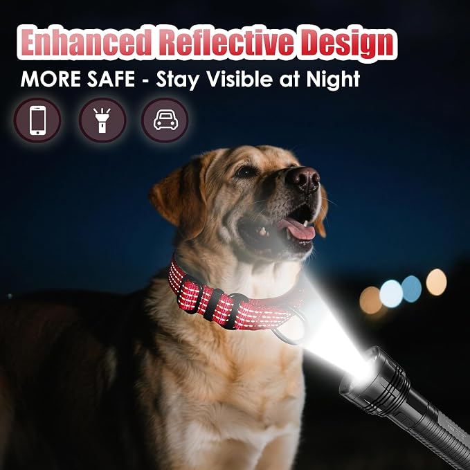 Martingale Dog Collar, Reflective No Pull, Red, XS