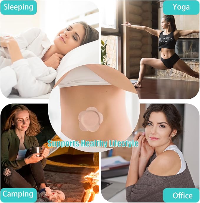 120PCS Disposable Castor Oil Belly Button Patch– Oil-Free, Self-Adhesive Cotton Core Wrap for Neck, Shoulders & Knees, No Wash, Anti-Seepage (White Square)