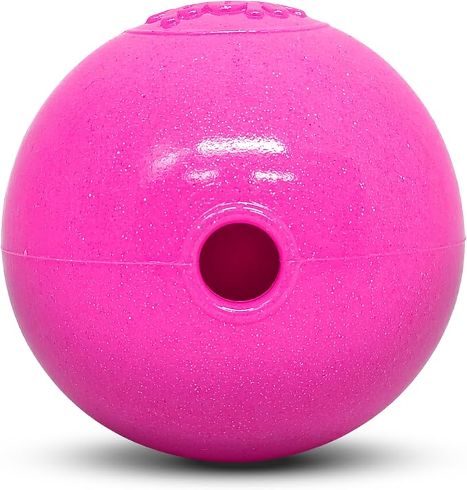 SodaPup Glitter Ball – Soft Dog Ball Toy, Floating Fetch Ball and Treat Dispenser Made in USA from Non-Toxic Pet Safe Food Safe PUP-X Rubber for Bonding, Physical Exercise, & More