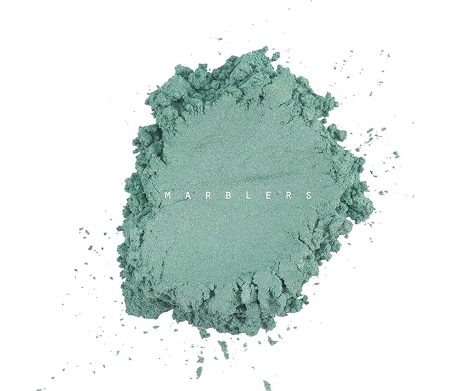 MARBLERS Fine Natural Mica Powder [Eggshell Mint] 0.11oz (3g) | Highly Pigmented | Non-Toxic, Vegan, Cruelty-Free | Eyeshadow, Body Butter, Nail Polish, Nail Art | Party, Body, Face Makeup