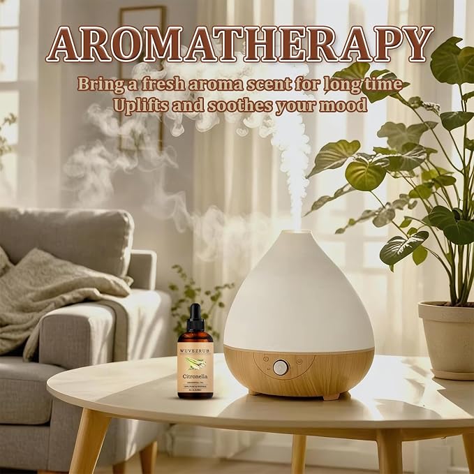 Citronella Essential Oil 30ML - 100% Pure and Natural Oils for Aromatherapy Diffuser - 1 Fl Oz/Citronella