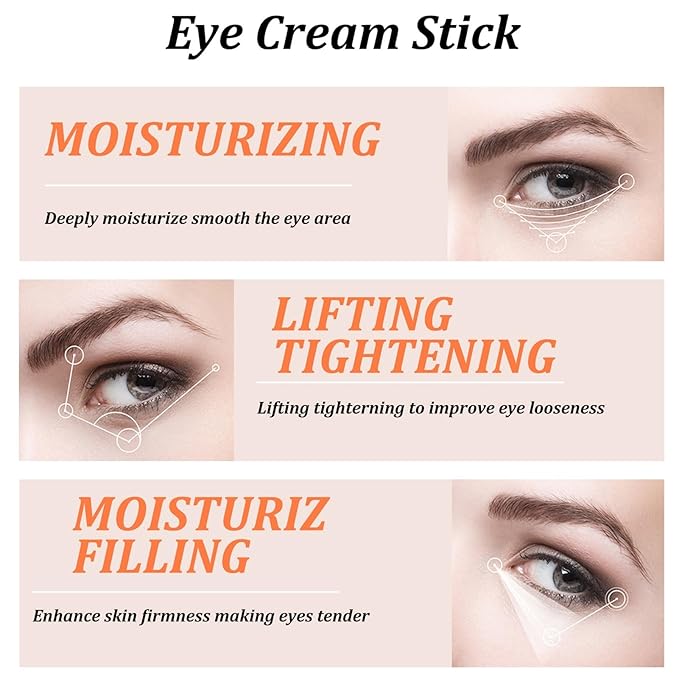 Mineral Oil Eye Stick - Hydrating Treatment To Minimize Puffiness & Fine Lines, Nourish Delicate Eye Area(#1,2pcs)