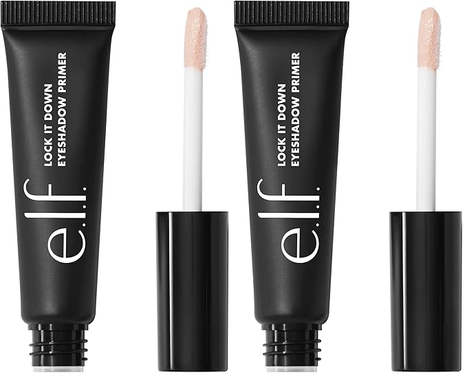 e.l.f. Lock It Down Eyeshadow Primer,Smooth Creamy Eye Makeup Primer For Long-Lasting Eyeshadow,Intensifies Color,Helps Prevent Creasing,Vegan & Cruelty-Free,(Pack of 2)