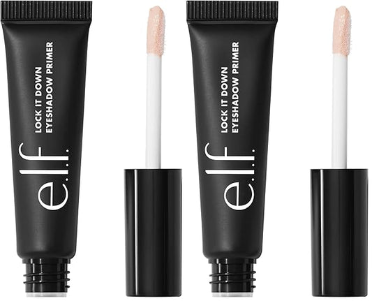 e.l.f. Lock It Down Eyeshadow Primer,Smooth Creamy Eye Makeup Primer For Long-Lasting Eyeshadow,Intensifies Color,Helps Prevent Creasing,Vegan & Cruelty-Free,(Pack of 2)
