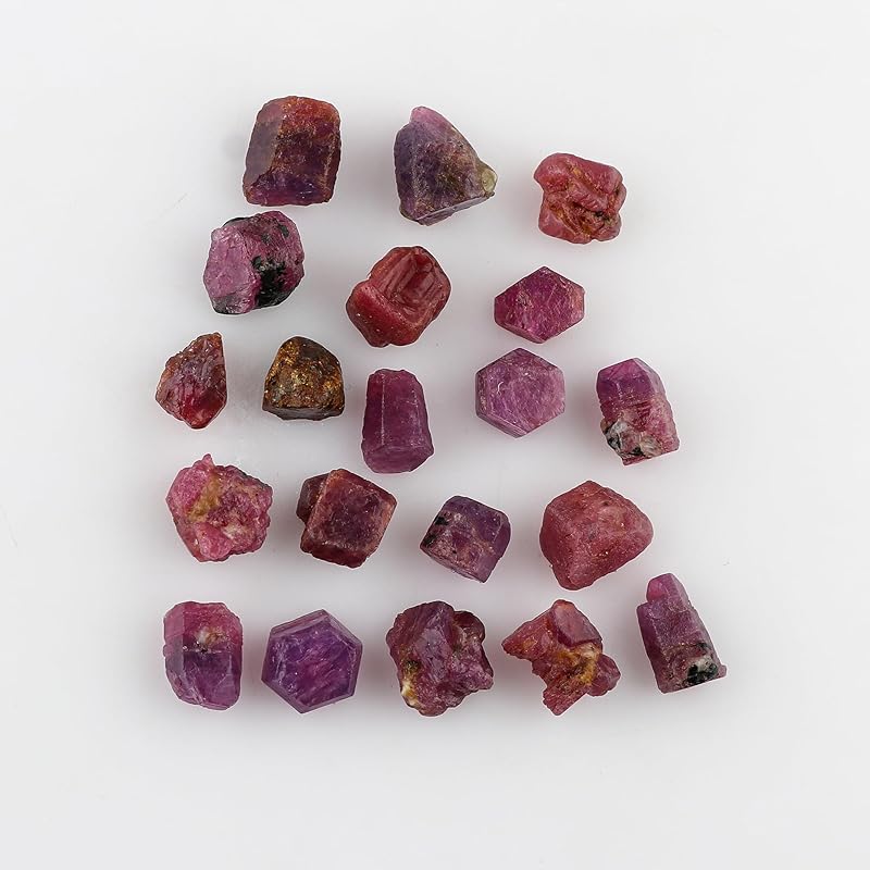 50 carats Raw Ruby Rough Gemstone, Natural Crystals, Healing Stones, Wholesale Bulk Lot, Jewelry Making Stones Supply, Stone, 15 to 20mm, 2 to 3 pcs