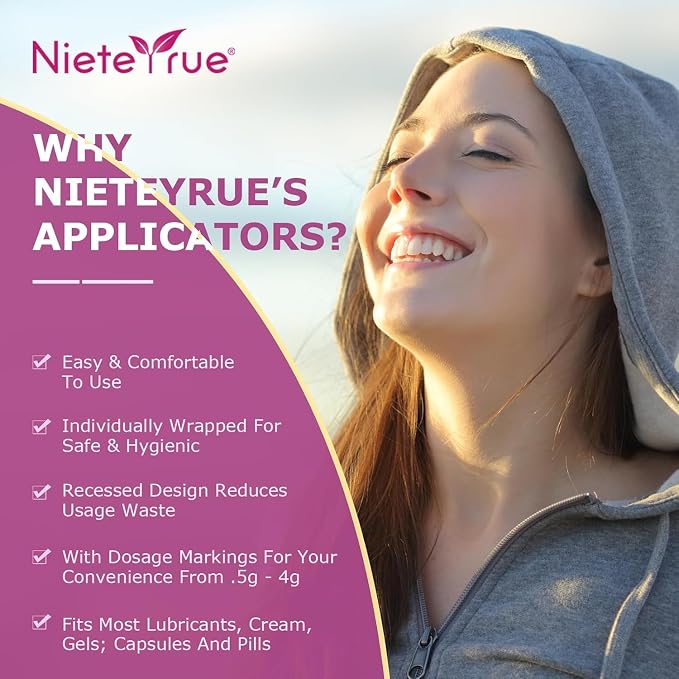 Disposable Vaginal Applicators – Updated with Dosage Markings, Individually Wrapped for Hygiene, Fits Most Lubricants, Creams & Gels, Feminine Care Essentials (100 Pack)