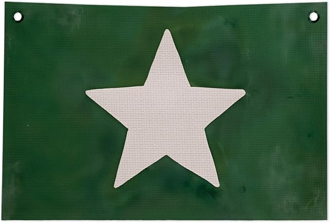 Retro Dark Green Star Canvas Banner, Kids Boys Room Pennant Flag Wall Art for Boys Room Bedroom Playroom, 30x20 in