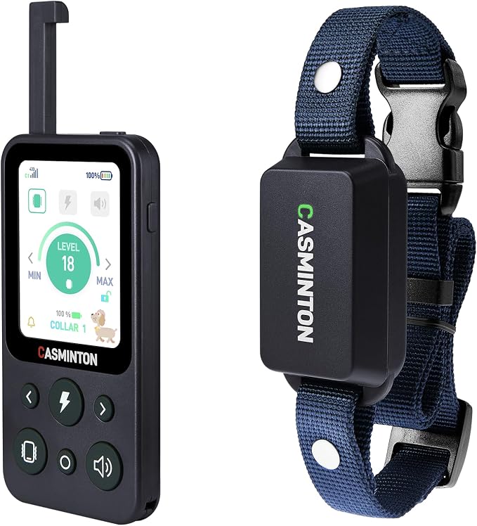 Shock Collar for Dogs [CRS01] 126 Training Levels,4Powerful Modes with 2.8inch LCD high-Definition display100% Safe Training Collar for Large Medium Small Dogs IPX7 Waterproof (Blue)