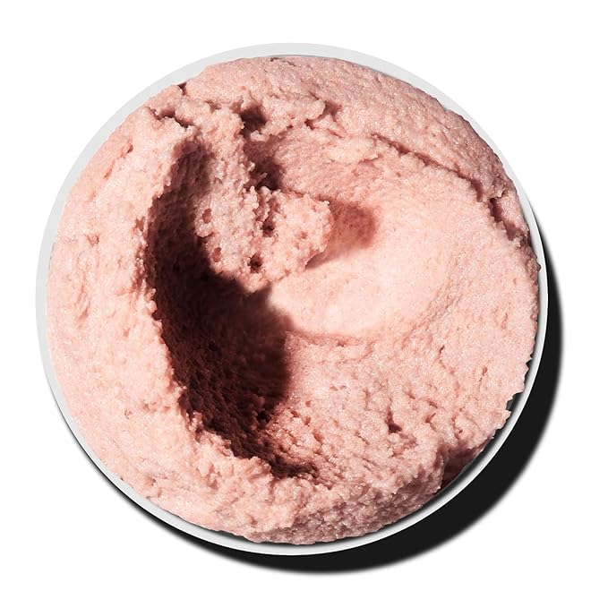 LALICIOUS Birthday Cake w Pink Shimmer - Exfoliating & Moisturizing Whipped Body Scrub | Sugar & Coconut Oil | Gently Buffs & Smooths Sensitive Skin | No Parabens | Large 16oz