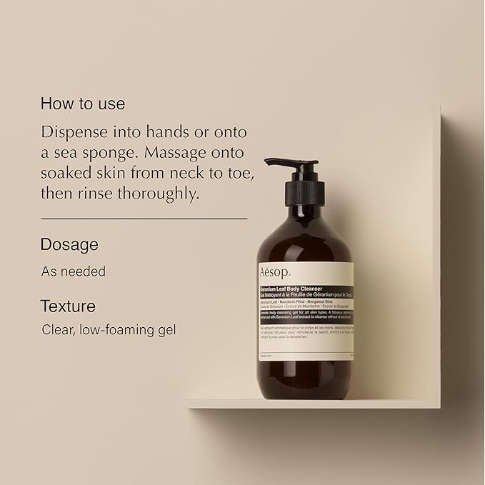 Aesop Reverence Aromatique Hand Wash & Geranium Leaf Body Cleanser | Paraben, Cruelty-Free & Vegan | 500mL/16.67oz (Set of 2)
