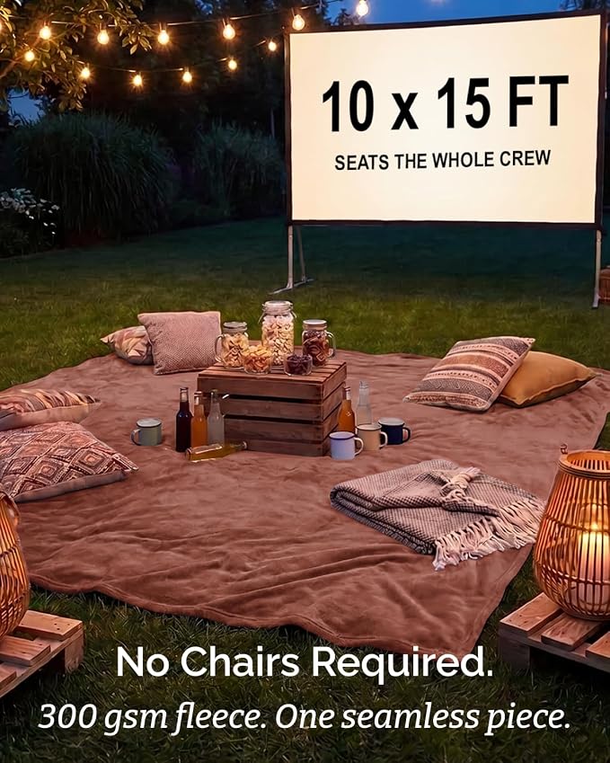 Ultra Soft Fleece Blanket Giant Blanket Size - Flannel Fleece Luxury Blanket - Lightweight for Couch Bed Chair - Thick, Warm and Breathable - All Season Cozy, Mocha Mousse