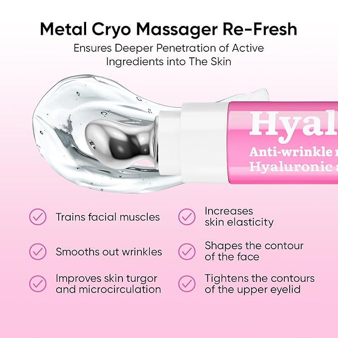 7DAYS Eye Cream Korean Skin Care with Cooling Massager – Hyaluronic Acid Under Eye Cream for Dark Circles, Puffiness & Bags, Anti Aging, Firming & Brightening Eye Care | 0.6 fl oz / 18 ml