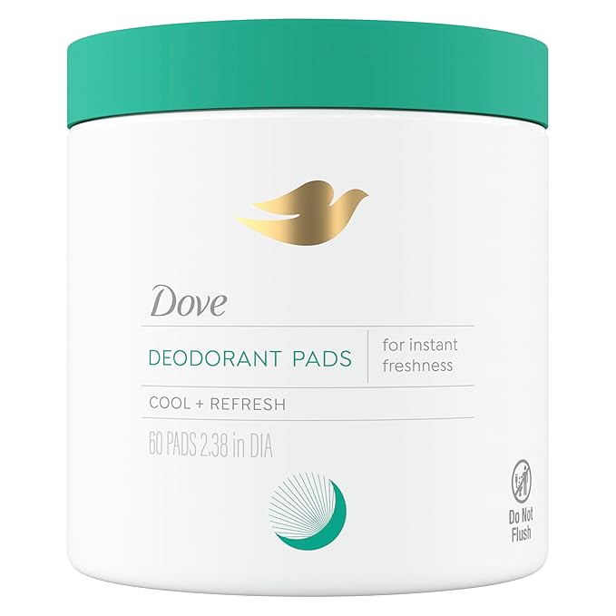 Dove Deodorant Cleansing Pads For Women Neutralize Odor & Gently Exfoliate To Refine Skin Texture, Fresh Water Lilly Scent,60 pads