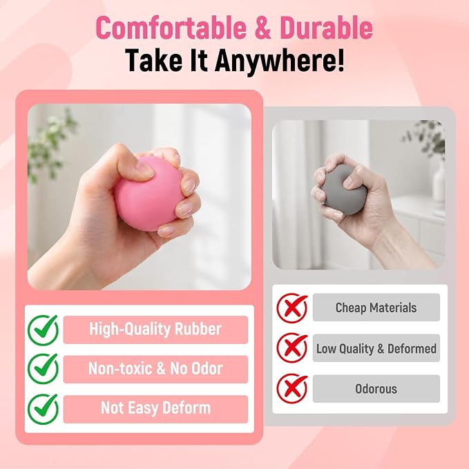 Massage Ball Lacrosse Ball for Myofascial Release, Massage Deep Tissue for Back, Neck, Foot Trigger Point Therapy, Full Body Muscle Knots, Relieving Muscle Pain (Pink)