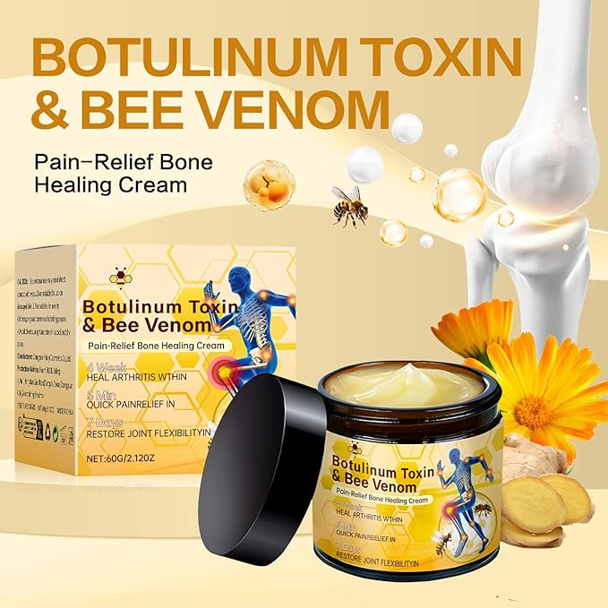2Pcs Bee Venom Joint Gel Cream, Bee Venom Advanced Joint and Bone Cream, Advanced Professional New Bee Venom Professional Gel, for Back, Neck, Hands, Knee