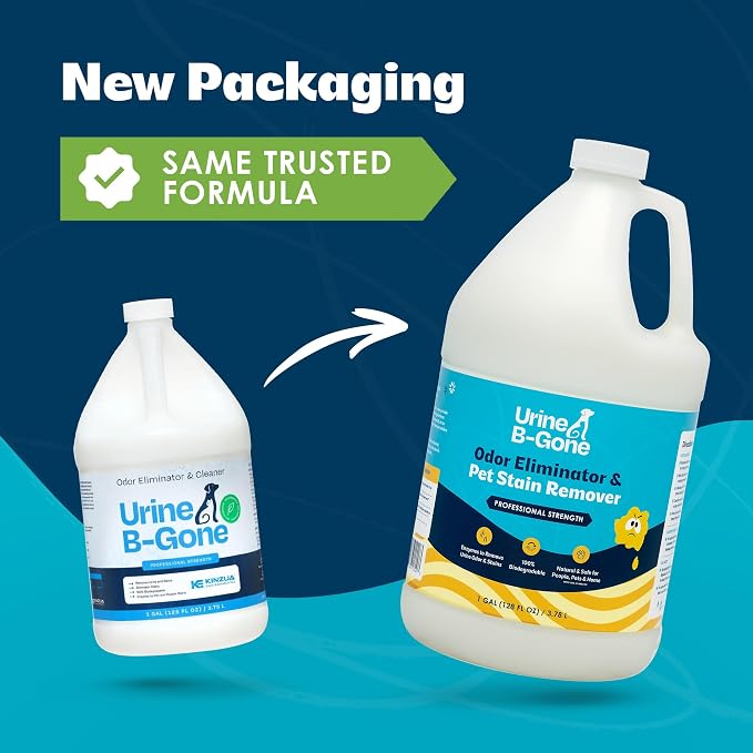 Urine B-Gone Enzyme Cleaner for Human, Cat & Dog Urine, Original, 1 Gallon | Enzyme cleaner for human, cat and dog urine on laundry, carpets and more; original scent, 1-gallon size.