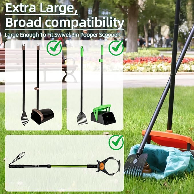 Dog Poop Bags with Handle,fit for Swivel Bin Pooper Scooper,Cornstarch Based Heavy Duty and Leak-Proof Waste Bags for Dog & Cat Litter(100 Count Extra Large 2.6 Gallon,Lavender Scent)