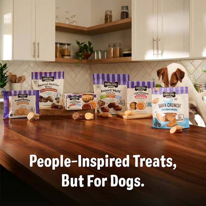 Three Dog Bakery Ultimate Celebration Cake Bites for Dogs - 12 oz Bag | Soft Baked Dog Treats - Birthday Vanilla Flavor with Sprinkles