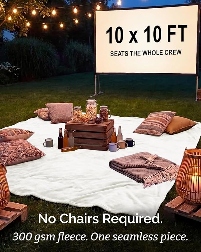Ultra Soft Fleece Blanket Oversized King Size - Flannel Fleece Luxury Blanket - Lightweight for Couch Bed Chair - Thick, Warm and Breathable - All Season Cozy, Ivory
