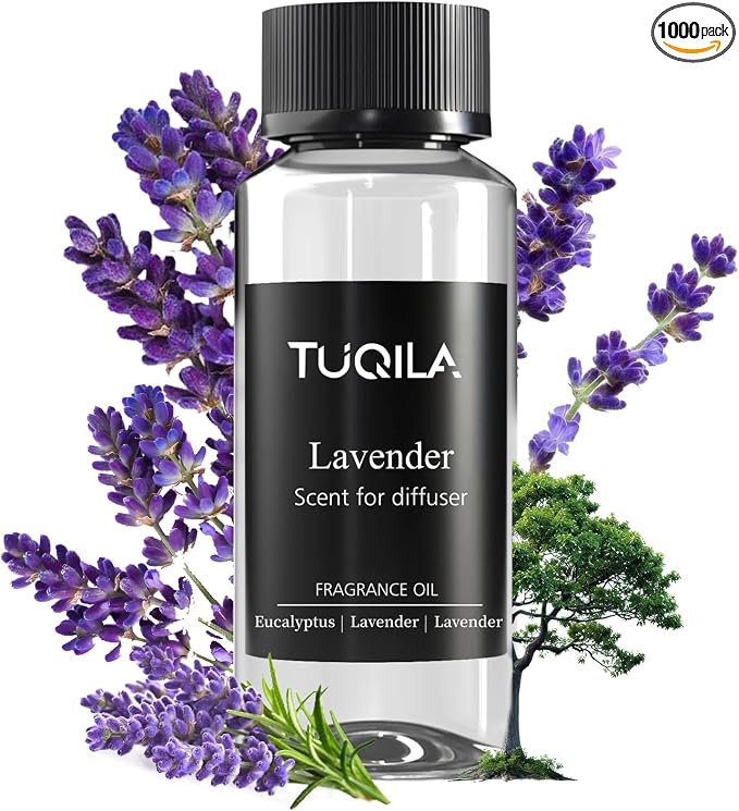 Lavender Oil Essential Oil for Waterless Diffuser 120ml, Eucalyptus Sage & Anise Scent Oils, Dual Action Aromatherapy for Relaxation Clear Breathing