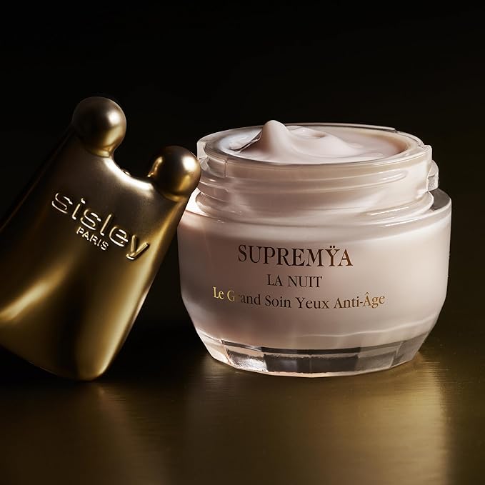 Sisley Paris Supremya at Night The Supreme Anti-Aging Eye Cream - 15 mL - Reduces Appearance of Fine Lines, Wrinkles, Dark Circles & Puffiness - Includes Massage Accessory