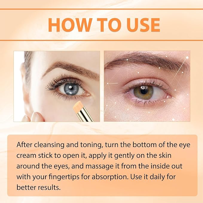 Revive + Glow Vitamin C Eye Balm,Hydrating Eye Cream,Improve Dark Circles,Refreshing and Non-Sticky (2 Pcs)