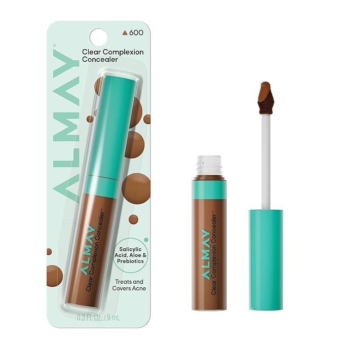 Almay Clear Complexion Concealer, Cruelty-Free Makeup for Acne-Prone Skin, Non-Comedogenic, Vegan, Hypoallergenic, 600, 0.3 fl oz