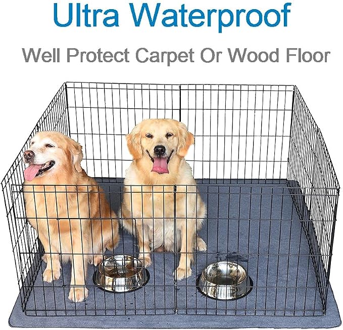 Peepeego 2PCS Pee Pads 54"x54", Washable, Slip Resistant, Waterproof Rugs for Training