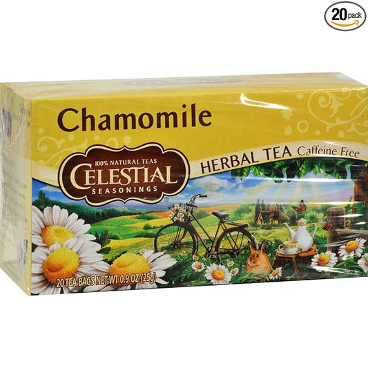Celestial Seasonings Herbal Tea - Caffeine Free - Chamomile - 20 Bags (Pack of 2)