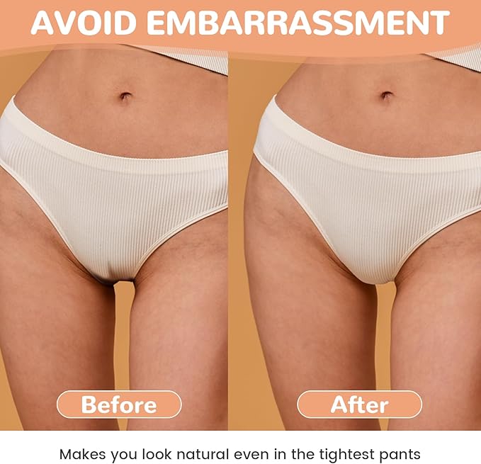 6Pcs Seamless Crotch Smoothing Pad for Leggings Swimsuits, Privacy Protection Insert Reusable Front Modesty Cover for Women