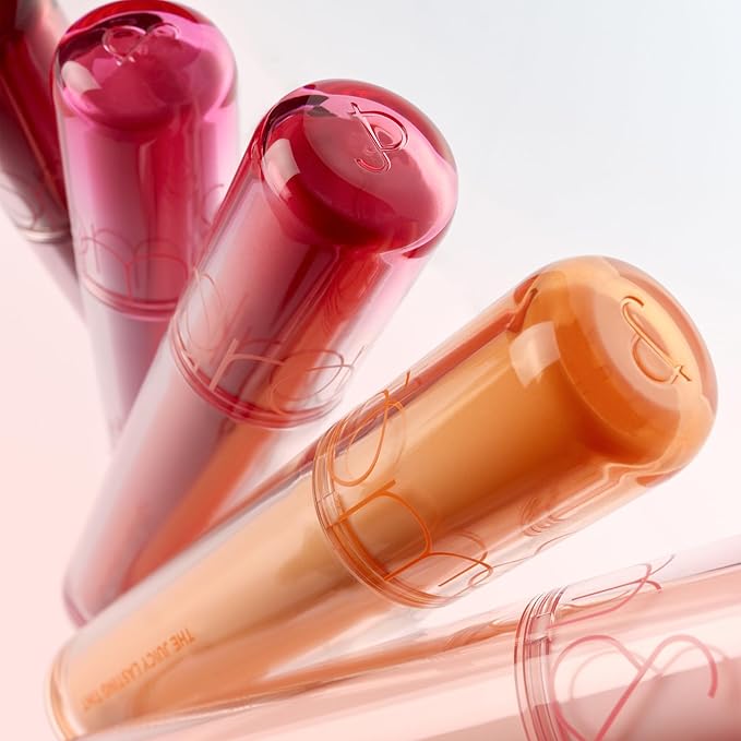 rom&nd Juicy Lasting Tint #08 Pink Pumpkin | Vibrant Deep Pink Coral Lip Gloss | Plumping, Hydrating, Long-Lasting Non-Sticky Shine