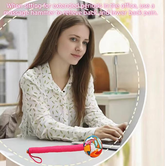 Body Massage Hammer, Manual Back Massager Tool for Body Relief | This Mugwort Massage Hammer Eases Back, Neck & Shoulder Muscle Tension, Perfect for Daily Relaxation at Home and Office