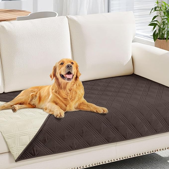 Waterproof Reversible Dog Blanket, Soft Couch Cover for Dogs Washable | Dual-Sided Waterproof Pet Bed Blanket, Resist Stains Spills & Pet Hair, Practical Furniture Protector For Pets, Size 30"x70"
